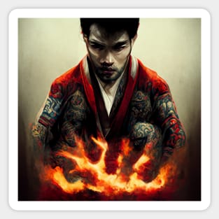 Yakuza in Flames - best selling Sticker